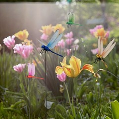 12Pcs Indoor & Outdoor Fake Dragonfly Rod Clip, Dragonfly Clip Bug Repellent, 3D