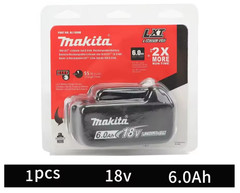 2 x Makita BL1860B-2 18V LXT Lithium-Ion 6.0 Ah Battery – New –