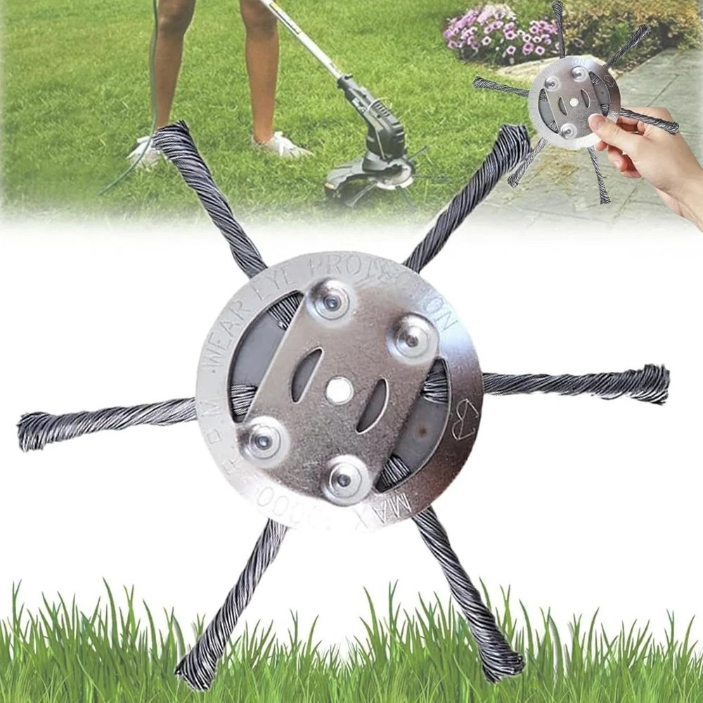 Universal Steel Wire Trimmer Head, Wire Trimming Head for Weedeater, Wire Trimme