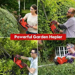 22Inch Cordless Hedge Trimmer Cordless Electric Hedge Trimmer w/2* 21V Battery