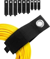 Heavy-Duty Storage Straps – 9 Pack Hook and Loop Hanging Extension Tool Cord Str