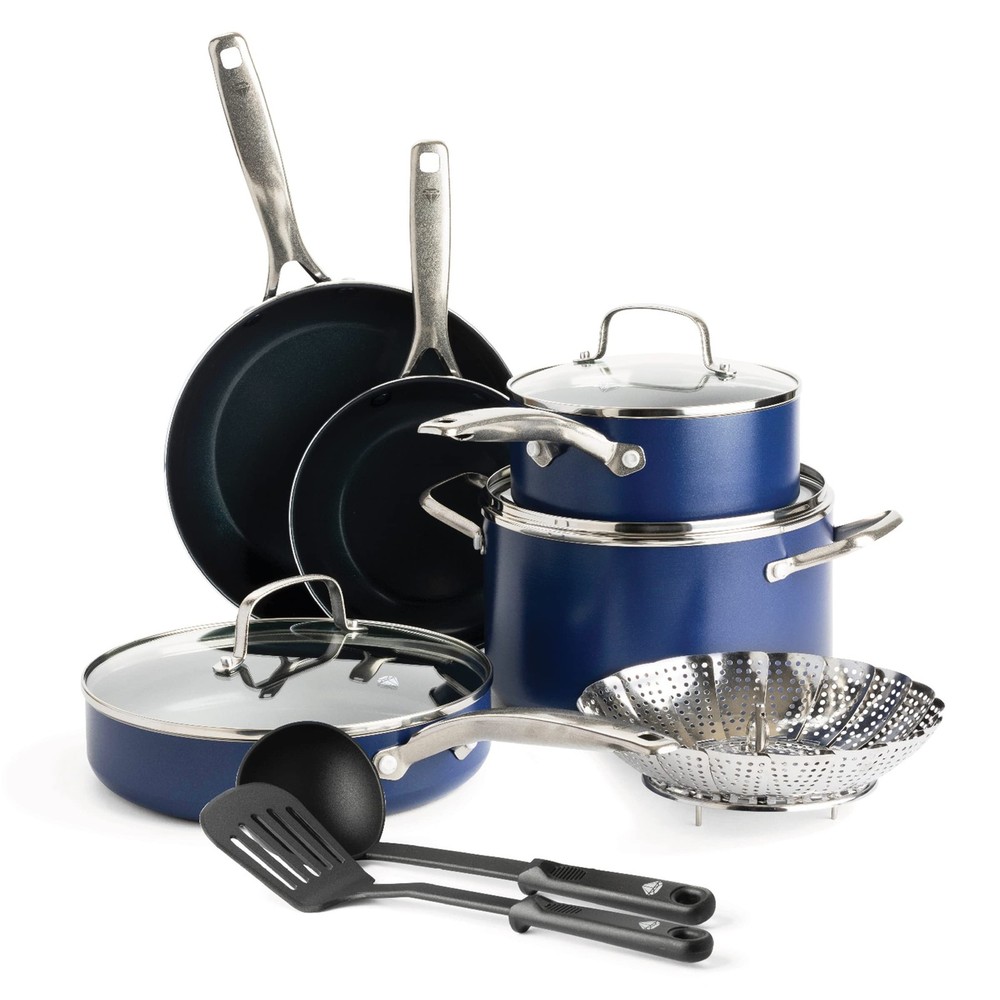 Blue Diamond 11 Piece Cookware Set, Diamond Infused PFAS & PFOA-Free Ceramic …