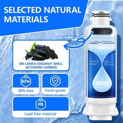6 Pack For Samsung DA97-17376B HAF-QIN/EXP Refrigerator Water Filter Replacement