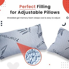 Shredded Gel Memory Foam Fill Refill for Cushions Bean Bags Pillows Dog Pet Bed