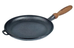 Maysternya Ukraine Cast Iron Pancake Pan Crepe Pan Fry Pan Skillet w/Wood Handle