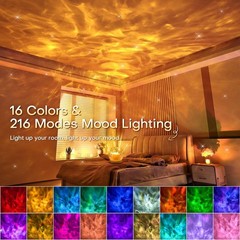 3-in-1 Sunset Ocean Northern Lights Projector Ambient Mood Lamp w/Remote
