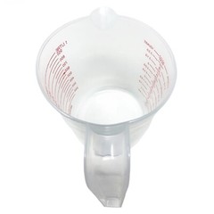 1 Liter (32oz) Clear Plastic Measuring Cup – milliliters, liter, oz, cups, quart