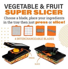 Nutrislicer XL All in 1 Mandoline Slicer and Vegetable Chopper with Container