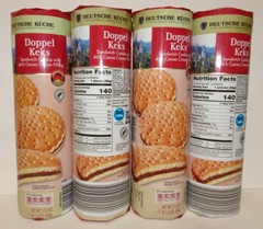Deutsche Kuche Doppel Keks Sandwich Cookie 17.6oz 500g (4 Rolls)