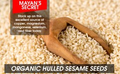 Mayan’s Secret Certified Organic hulled Sesame Seeds, 2 Lbs – Gluten Free, Raw,