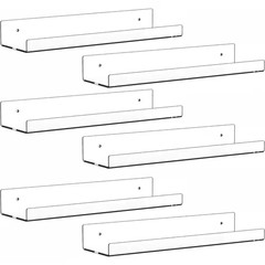 15 In. W X 4.2 In. D Clear Acrylic Shelves for Wall with Adhesive, Decorative Wa