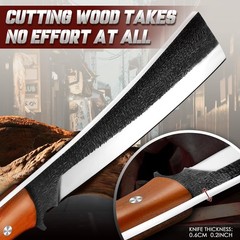 Freelander Japanese Style High Carbon Steel Machete with Red Sandalwood Ergon…