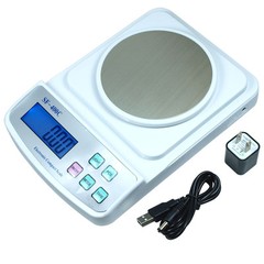Digital Scale 500g x 0.01g for Precision Weighing & Counting – USB Wall Adapter
