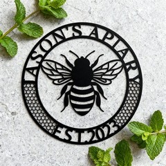 Custom Bee Apiary Metal Sign – Custom Name and Date Decor