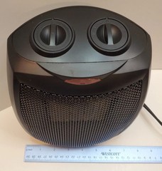 Portable Electric Space Heater with Thermostat, 1500W/750W Safe and Quiet Cerami