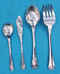 4-Towle 18/8 Santa Barbara Gold Stainless SERVING PIECES AS SHOWN
