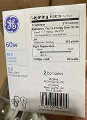 4 – 2 Pack Old Style GE Crystal Clear 60 Watts A19 Bulbs (8 Bulbs)