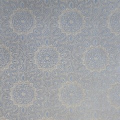 Lace flowers pattern Tan Gray Silver metallic faux fabric textured Wallpaper 3D