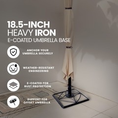 Four Seasons Courtyard Stonington 18.5 Inch Heavy Iron E Coated Umbrella Base