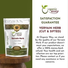 Organic Way Vervain Herb (Verbena officinalis) Cut and Sifted