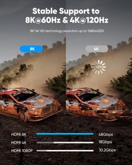 Highwings 8K 10K 4K HDMI Cable 48Gbps 6.6FT/2M, Certified Ultra High Speed 2.1 H