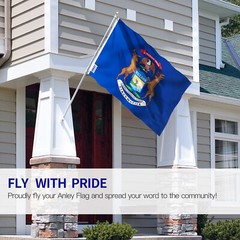 Anley Fly Breeze 3×5 Feet Michigan State Flag – Mich. MI Flags Polyester