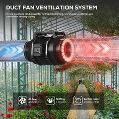 AITECAC 6 Inch Inline Fan Air Carbon Filter Ducting w/ Smart Controller for Tent