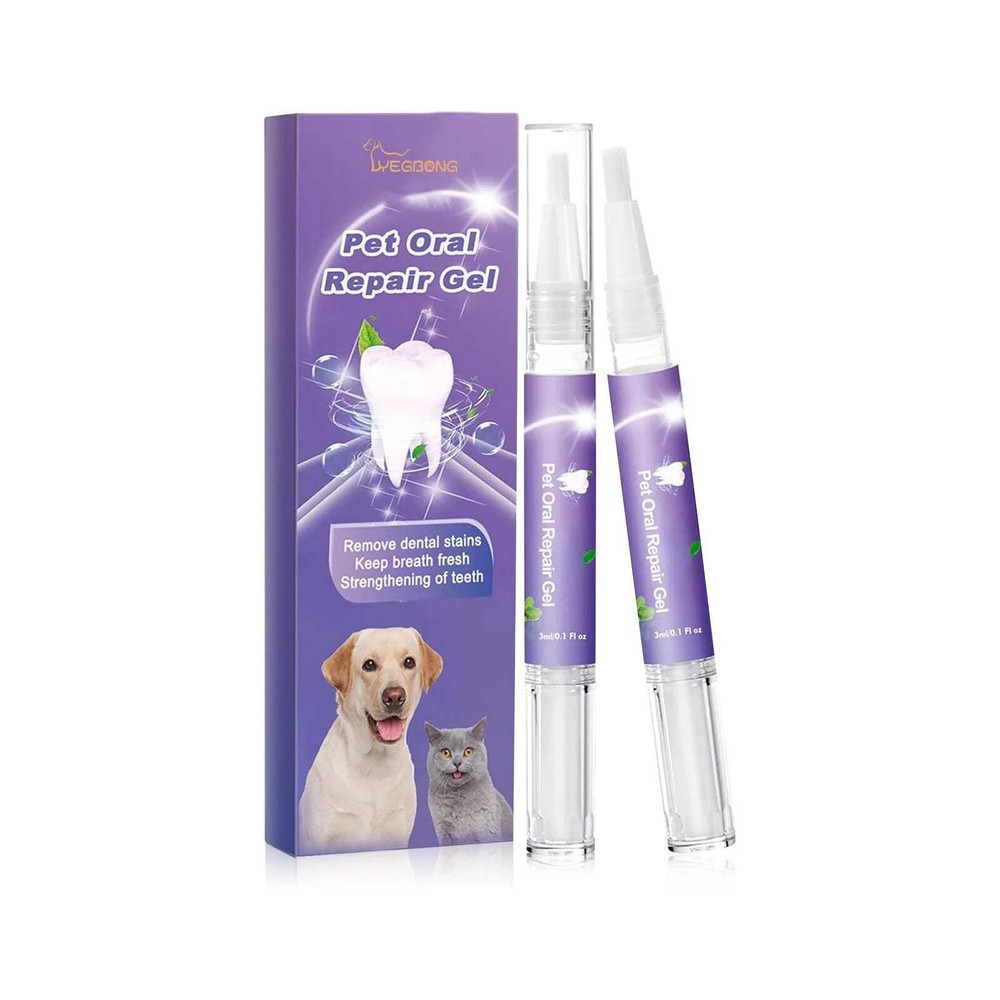 Pet Oral Repair Gel Puppy Tartar Removal Odor Eliminator Whiten Cats Dogs Teeth