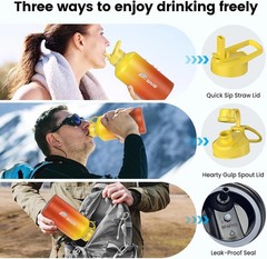 Insulated Water Bottle 32 Oz, Triple Wall Vacuum Stainless Steel(Cold for 48 Hrs