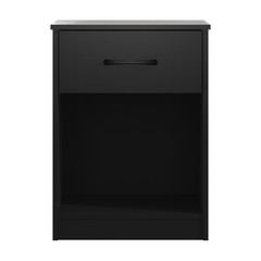 Mainstays Ardent Nightstand, 1 Drawer Bedside Table, Wood Storage Cabinet, Black