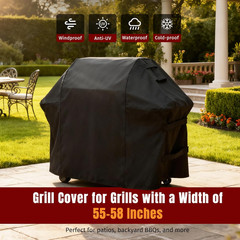 Grill Cover for Outdoor Grill, Fits Weber Genesis 300 & Genesis II 300 Series Ga