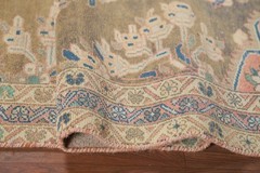 Vintage Traditional Rug 4×6 Hand-knotted Wool Geometric Carpet for Any Room