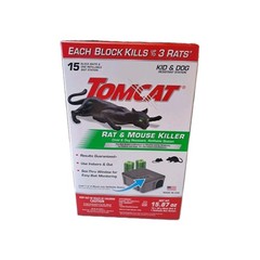 CASE OF 4! Tomcat Rat & Mouse Killer, 1 Station & 15 Bait Blocks in Each Box