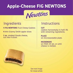 Newtons Fig Bars Soft Fruit Chewy Cookies – 10 Snack Packs (2 Cookies per Pack)