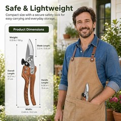 Pruning Shears Garden Trimming Clean Cuts Hand Pruners Roses Herbs Branches New
