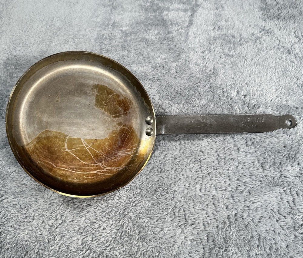 8” Mauviel 1830 Made In France M’STEEL Crepe Pan With Handle Skillet Cooking