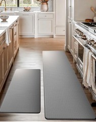 Anti-Fatigue Kitchen Mat Set 2-Piece Memory Foam Cushioned Mats for Standing