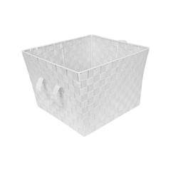 10 In. H X 15 In. W X 13 In. D Gray Plastic Cube Storage Bin