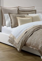 3 RALPH LAUREN Sierra Tan Silver Cotton King Comforter & Shams Set NWT $500