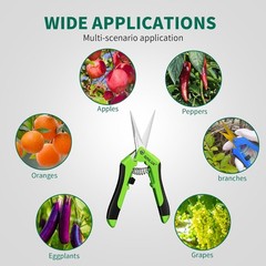 SZHLUX 3-Pack Gardening Scissors 6.5″ Pruning Shears Garden Pruners