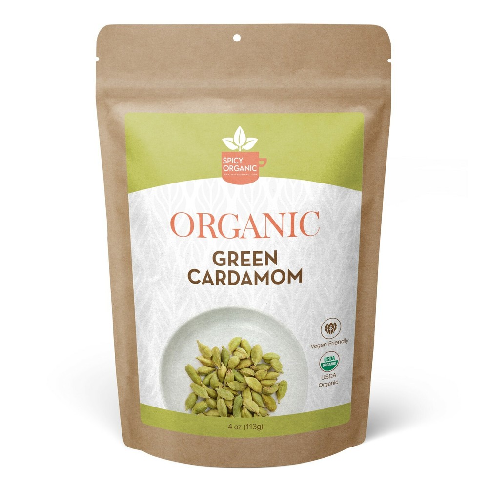 Organic Green Cardamom Pods Whole – Fresh Cardamom Seeds – 4OZ