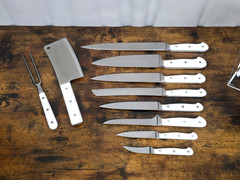 WUSTHOF CLASSIC White-Handle 13 Piece Set with *SUPER RARE* Clear Acrylic Block!