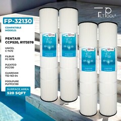 Pool Filter Replaces Pentair CCP520, R173578, 178585, PCC130, FP-32130, 4Pack