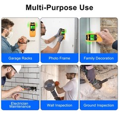 5 in 1 Digital Stud Finder Wood Metal Pipe Wire Wall Scanner Sensor LCD Detector