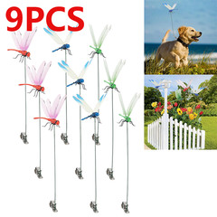 9Pcs 3D Fake Dragonfly Clips Clip on Dragonfly for Outdoors Garden Decor