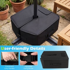 Umbrella Base Weight, 90 LBS Sand-fillable Bag with Weatherproof Fabric, Patio