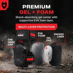 Reinforced Work Knee Pads with Thigh Straps – Ankle Support