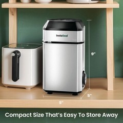 InstaSeal Airtight Double Seal Compact Upright Bag Food Vacuum Sealer w/ 12 Bags