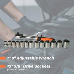 141 Piece Tool Set Auto Repair Tool Socket Wrench Household Portable Toolbox