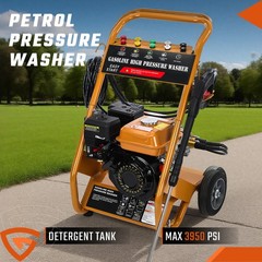 3950 PSI Gas High Pressure Washer 5 Nozzles Gas Powered Washer 2.6 GPM 212cc